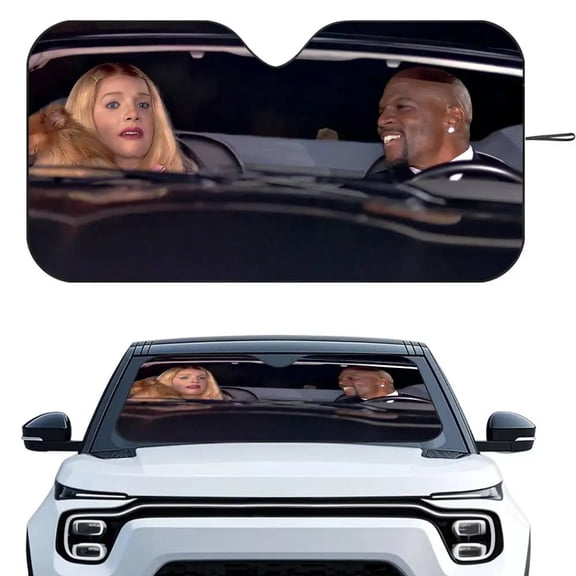 1PC W-White Chicks Movie Car SunShade Windshield Foldable Three-layer Insulation Sunshade By Suction Cup Blocks UV Rays Sun