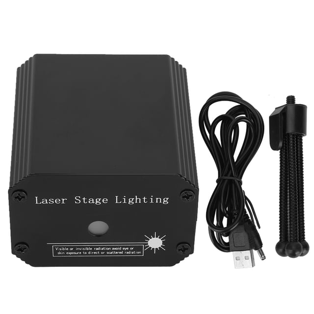 Mini luz LED de escenario con carga USB, control de voz, proyector de estrellas ambiental para escenario, fiesta, club