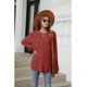 thumbnail image 2 of Blusa Tipo Túnica Informal con Cuello Redondo y Ligera para Mujer, Color Rojo Ladrillo L, 2 of 8