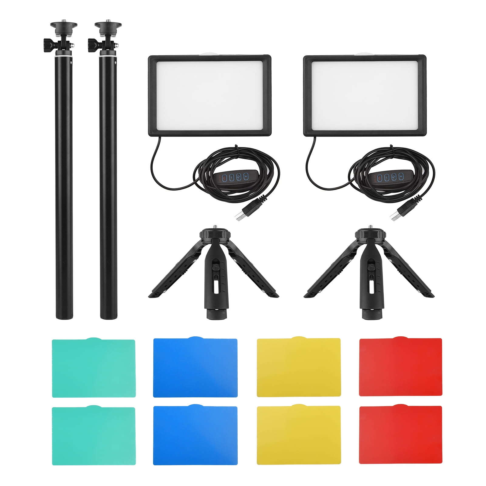 Photography Lamp,Dimmable With Kit 3200k-5500k 120pcs Led Video Kit 120pcs Beads Dimmable Usb Video With 3200k-5600k Video With Stand 5pcs Usb Led Video Adjustable Stand Cold Mount Video