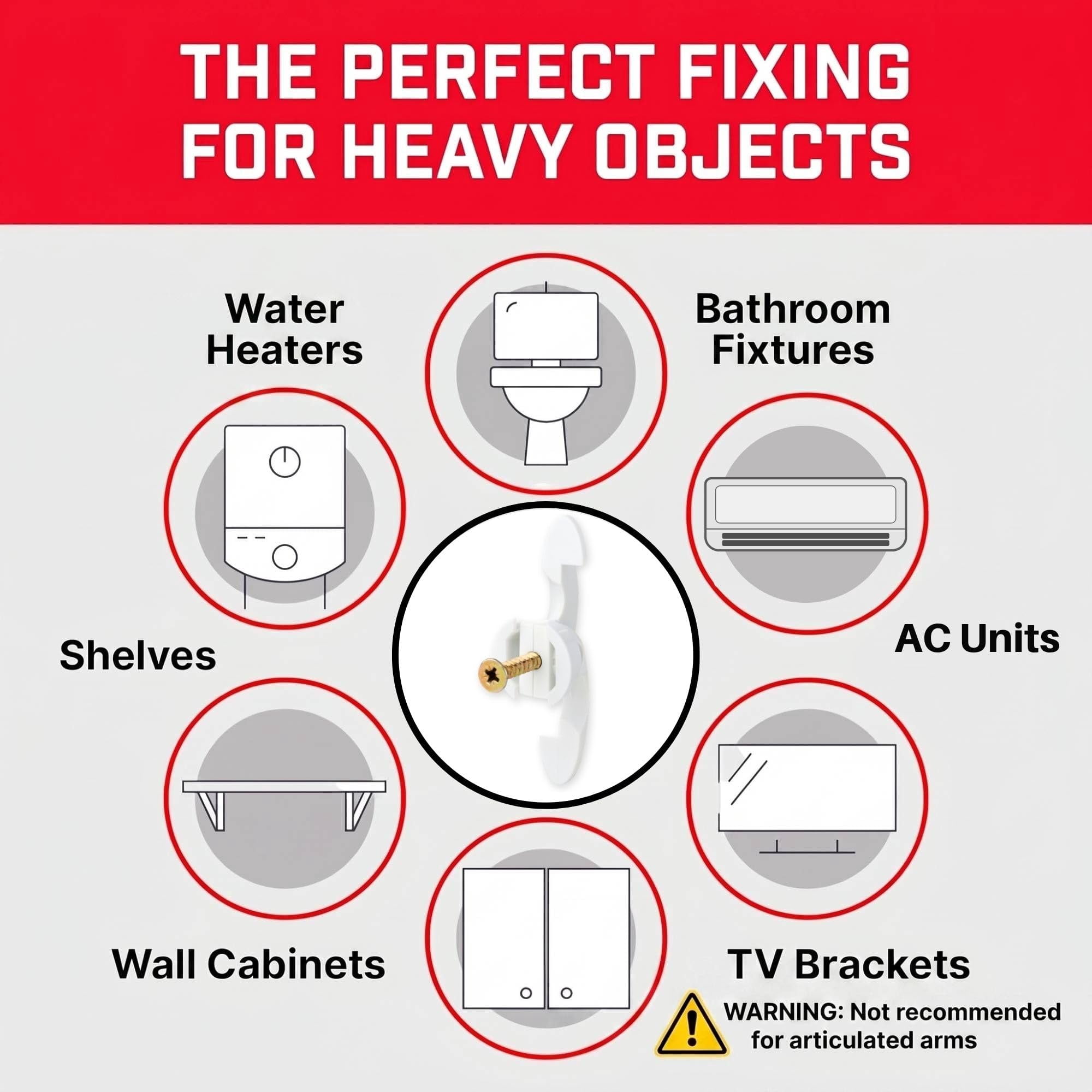 Bullfix Extra Drywall Anchors, Holds up to 293lbs, Hollow Wall Anchors & 13 to 16 inch Drill Bit, Steel, 24 pack