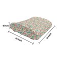 thumbnail image 5 of Easter Lumbar Pillow, Cartoon Style Holiday Celebration Elements Zigzags and Waves with Bunnies and Dots, Soft Back Cushion Office Chairs with Adjustable Straps, 14" x 13", Multicolor, by Ambesonne, 5 of 7