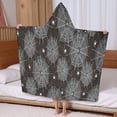 thumbnail image 5 of Spider Web and Spiders Halloween Pattern Hooded Bath Towel，60"x35" for Ages 3 To 12 Kids, Quick Dry Lightweight Soft Microfiber Hood Beach Towel Cover Up for Kids, 5 of 7