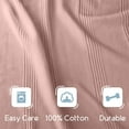 thumbnail image 5 of Lightweight Breathable 100% Cotton Knit Blanket – All-Season Bed Blanket – King Size – Pink Clay, 5 of 8