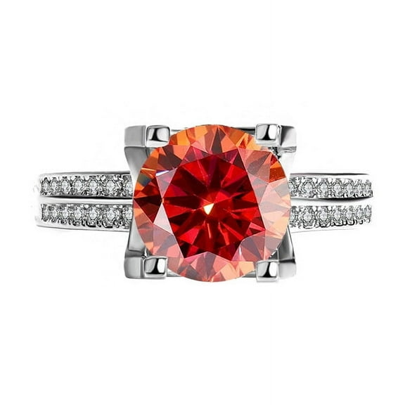 3 Carat Moissanite Rings for Women D-Color Clarity Moissanite Wedding Rings Set for Bridal Simulated Diamond Promise Ring Fiancee Lab Grown Diamond Travel Rings for Lady