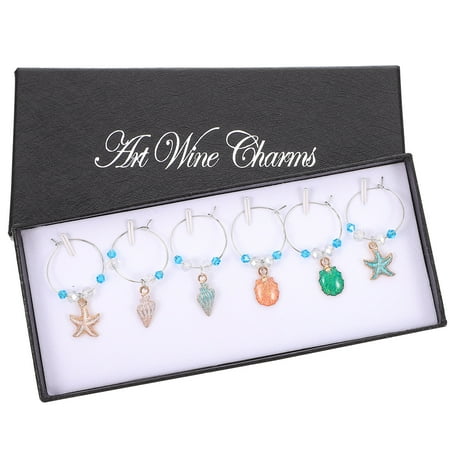 

6pcs Wine Glass Identification Rings Wine Drip Oil Markers (Assorted Color)