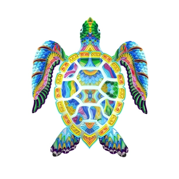Pintura De Filigrana De Papel De Tortuga Marina De 20 Pulgadas, Decoración De Pared Artesanal Diy Hecha A Mano, Decoración Del Hogar Yuarrent HA037818-00