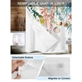 thumbnail image 3 of No Hook Cloth Fabric Shower Curtain with Snap in Liner, Coastal Ocean Waterproof Shower Curtains Set with See Through Top Window, Summer Beach Coral Shell Starfish Bath Curtains Shower 72"x84", 3 of 6