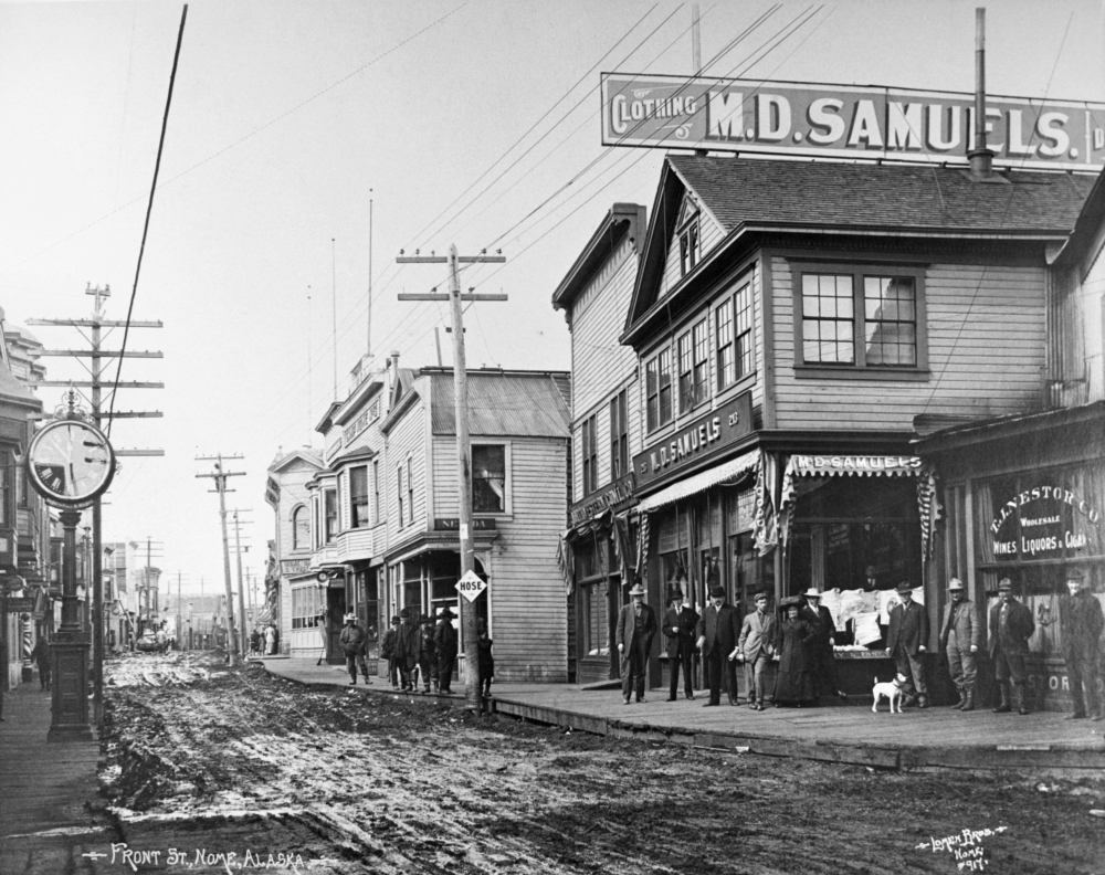 Alaska Nome C1908 Nview Of Front Street In Nome Alaska Photograph C1908