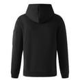 thumbnail image 6 of LIUJUNSHOP Mens Coats Clearance Sale Solid Color Men's Zip Up Hooded Pullover with Pocket Lightweight Outdoor Sportswear Comfortable Casual Black XXL, 6 of 9