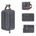 thumbnail image 5 of Bolsa pequeña de nailon para artículos de tocador, bolsa de afeitar ligera para hombres y mujeres, color gris, 5 of 5