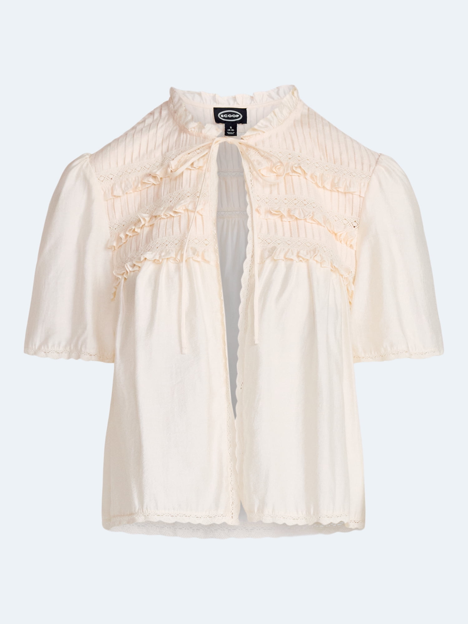 Scoop Women’s Crochet Lace Top, Sizes XS-4X