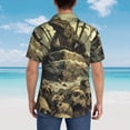 thumbnail image 4 of Fuzoiu Epic Dragon Skull Scene Print Hawaiian Shirt for Men, Summer Beach Casual Short Sleeve Button Down Shirts, Men’s Beach Summer Shirts with Pocket,Medium, 4 of 7