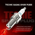 thumbnail image 3 of 8 Pzas TECHIE K9C Racing Spark Plugs Reemplazo para NGK 5238 R5671A-9, Autolite AR3933 AR3933X 2593 2594 2613 3933 4052, Denso W27ES-U Compatible con 1999 LEM LX4 Cobra KING, 3 of 7