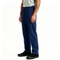 thumbnail image 4 of LEAVINGSUO Baggy Sweatpants Wide Leg Pants for Men Fleece-lined Straight Pants Winter Solid Color Loose Sports Casual Pants Navy M, 4 of 5