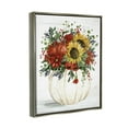 thumbnail image 3 of Country Sunflower Pumpkin Bouquet Botanical & Floral Graphic Art Luster Gray Framed Art Print Wall Art, 3 of 6