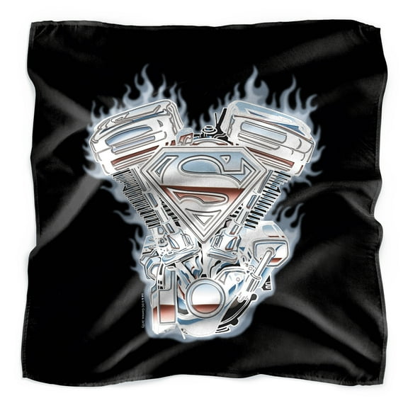 Superman V Twin Logo Bandana (21 in x 21 in)