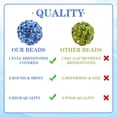 thumbnail image 3 of Topboutique Rhinestone Clay Beads,Blue Polymer Clay Crystal Round Beads ,Ball Clay Beads with Diamond for DIY Necklace Bracelet Jewelry Making Party Decoration,Crystal Beads,100 Pcs,0.3 in, 3 of 7
