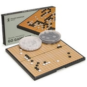 Medium Magnetic 19x19 Go Game Set Board (11-Inch) with Single Convex Stones