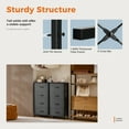 thumbnail image 3 of CONCETTA 4 Drawer Dresser, Wide Chest Drawers Nightstand Storage Tower Storage Fabric Dresser With Wood Top for Living Room, Bedroom, Closet, Gray, 3 of 8