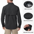 thumbnail image 3 of Zehisen Men's Fishing Shirt Long Sleeve UPF 50+ Sun Protection Quick Dry Cooling Shirt for Hiking Camping Safari Outdoor Travel Black XL, 3 of 7