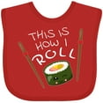 thumbnail image 3 of Inktastic This is How I Roll Cute Sushi Boys or Girls Baby Bib, 3 of 4