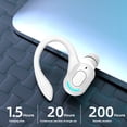thumbnail image 3 of Auricular Bluetooth de un solo oído, estéreo blanco puro, sonido HD, inalámbrico, monoauricular para deportes, correr y entrenar., 3 of 7