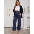 thumbnail image 6 of DARING DIVA Women's Maternity Over Belly Pregnancy  Business Casual Pants 2XL Deep Blue, 6 of 8
