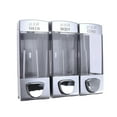 thumbnail image 2 of Dispensador de jabón de ducha de 3 compartimentos para montaje en pared, dispensador de jabón líquido para baño, 3 en 1, dispensador de champú y acondicionador, gel de ducha, contenedor gris para gel, 2 of 7