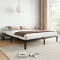 thumbnail image 2 of Senfot 10 Inch Queen Metal Platform Bed Frame Without Headboard, Low-Profile, 800 Lbs Capacity, No Box Spring Needed, Easy Assembly, Noiseless, Black, 2 of 9