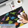 thumbnail image 4 of Long Mouse Pads for Desk,Colorful Dinosaurs Black Pattern Desk Mats on Top Of Desks, Desk Mouse Pad Extra Large with 3mm Non-Slip Base and Stitched Edge for Gaming,Office,Work,Home 31.5"x15.7", 4 of 6