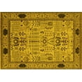 thumbnail image 1 of Ahgly Company Machine Washable Indoor Rectangle Oriental Yellow Traditional Area Rugs, 5' x 8', 1 of 4