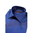 thumbnail image 2 of Men's Classic Collar Shirt, 100% Cotton Satin Fabric Stylish Navy Blue Shirt, 2 of 3