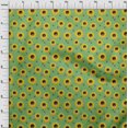 thumbnail image 4 of oneOone Velvet Green Fabric Floral Sunflower With Honey Bees Craft Projects Decor Fabric Printed By The Yard 58 Inch Wide, 4 of 4