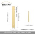 thumbnail image 2 of 5-Pack Solid Brass Cabinet Pulls Back Plates, Rectangle Cabinet Pulls BackPlates,6-1/4-Inch Hole Center, 9-Inch Total Length for Cabinet Hardware, Brushed Brass Finish 6-1/4-Inch Hole Centers, 2 of 7