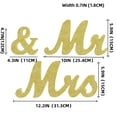 thumbnail image 2 of Letrero de madera dorada para decoración de boda, diseño de señor y señora, estilo Viopvery, 2 of 7