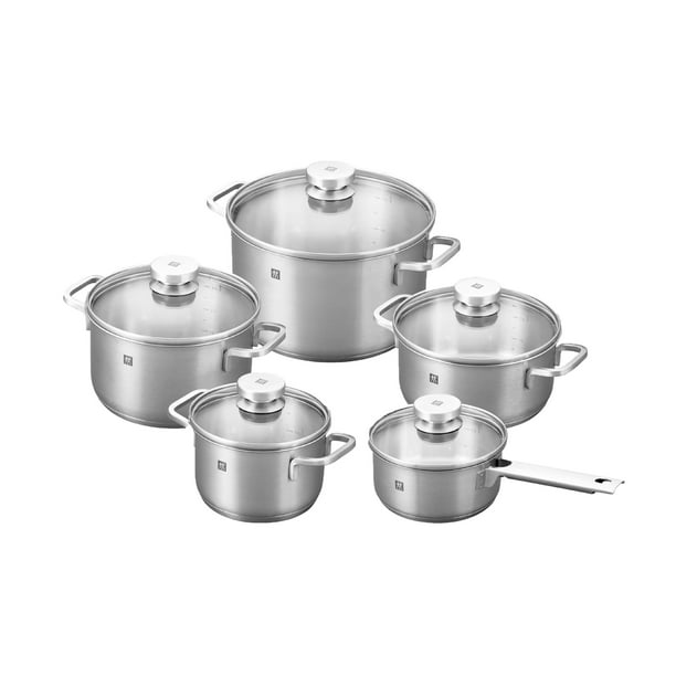 ZWILLING Focus Cookware Set 10 Piece, 18/10 Stainless Steel