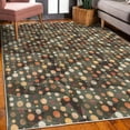 thumbnail image 3 of Abstract Decorative Rug, Colorful Circular Large Polka Dots Bubble Happy Hipster Fun Print, Quality Carpet for Bedroom Dorm and Living Room, 6 Sizes, Taupe Peach, by Ambesonne, 3 of 4