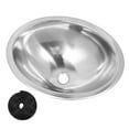thumbnail image 2 of Oval RV Sink, RV Hand Wash Basin Large Capacity 446x346x150mm Versatile  for Boat Caravan Campers, 2 of 7