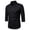 Black, variant on Black Dress Shirts For Men Men'S Pullover Stand Collar Three-Quarter Sleeve Men'S Color Loose Blouse