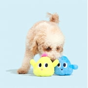 BARK Wobble & Wubble Blue Yellow Play Pal Buddies Plush Dog Toy XS/S