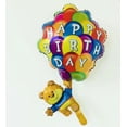 thumbnail image 3 of Globo de película de aluminio con forma de oso sentado y amor, juguete de oso estéreo ensamblado en 3D, decoración para fiesta de cumpleaños, 3 of 3