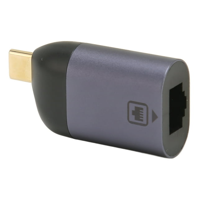 Adaptador USB C A Ethernet, Todo El Cuerpo De Aluminio Disipación De Calor Rápida Adaptador RJ45 A Tipo C Pequeño Portátil Para El Hogar