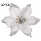 thumbnail image 4 of 30 piezas de flores decorativas navideñas, decoración de copos de nieve, adornos artificiales para árboles de Navidad, corona navideña para árboles de Navidad, decoración de flores navideñas, H, 4 of 5