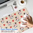thumbnail image 4 of Long Mouse Pads for Desk,Beige Cow Heart Pattern Desk Mats on Top Of Desks, Desk Mouse Pad Extra Large with 3mm Non-Slip Base and Stitched Edge for Gaming,Office,Work,Home 31.5"x11.8", 4 of 6