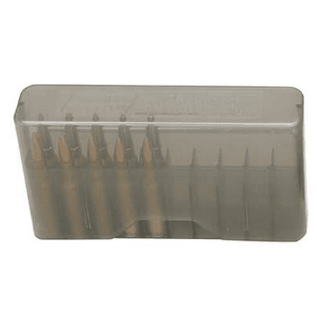 Slip Top Ammo Box - MTM 20RD SLIP-TOP MED RIFLE AMMO BOX POLY CLEAR SMOKE
