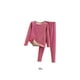 thumbnail image 2 of Jumpingount Conjunto de ropa interior térmica para mujer, calzoncillos largos cómodos para clima frío y cálido, ropa interior de cuello Ropa interior Rosa Roja 3XL, 2 of 6