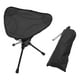 thumbnail image 4 of Taburete plegable para acampar, silla para mochileros, fácil de transportar, portátil, cómodo reposapiés con bolsa para barbacoa, pesca, senderismo y Negro, 4 of 8