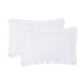thumbnail image 2 of MoonxHome Fundas de almohada con volantes, paquete de 2 fundas de almohada con bordes con volantes, 100% microfibra cepillada, tamaño estándar, fundas de almohada con cierre de sobre (20 x 26 pulgadas, 2 of 5