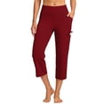 thumbnail image 2 of Women's Wide Leg Yoga Pants JIANLAI High Waisted Comfy Dance Sweatpants Loose Casual Soft Lounge Joggers with Pockets (S-L2) Red, 2 of 6